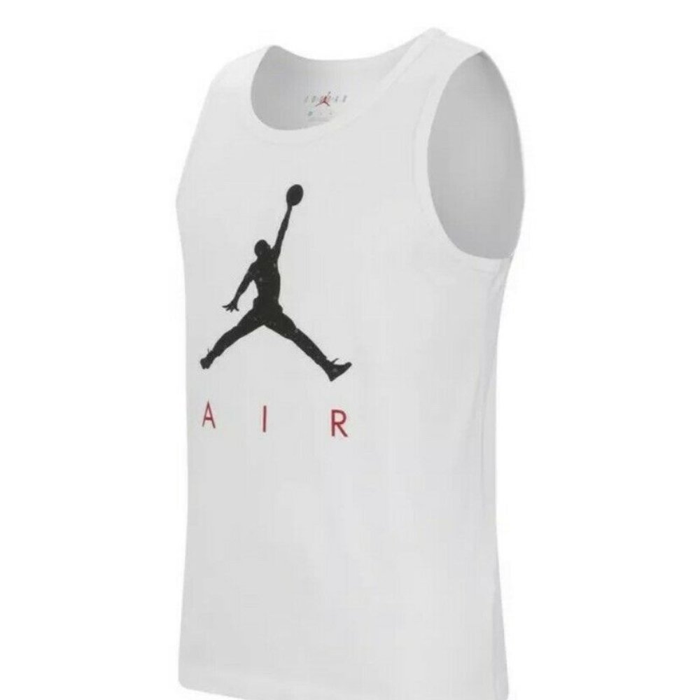 Nike Air Jordan White Tank Top Standard Fit